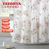 【多样屋专柜】多样屋浴室浴帘防水布免打孔淋浴帘卫生间干湿分离花园玫瑰粉色1.8m*1.8m 商品缩略图0