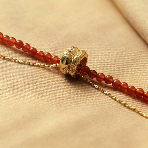 ARSIS｜蛇来运转系列 蛇纹鸿运双环项链 商品图4