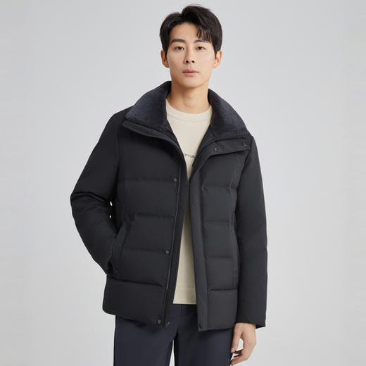 【90%鸭绒】圣得西冬季新款羽绒服男士商务绅士绵羊毛领外套2462942003 商品图3