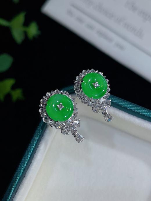平安扣翡翠耳钉 商品图4
