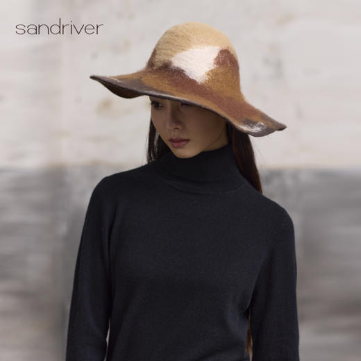 双翻领羊绒女套衫SJF93W419B 商品图1