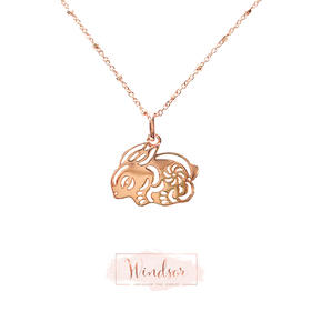 LHWINDSOR 兔子剪纸项链