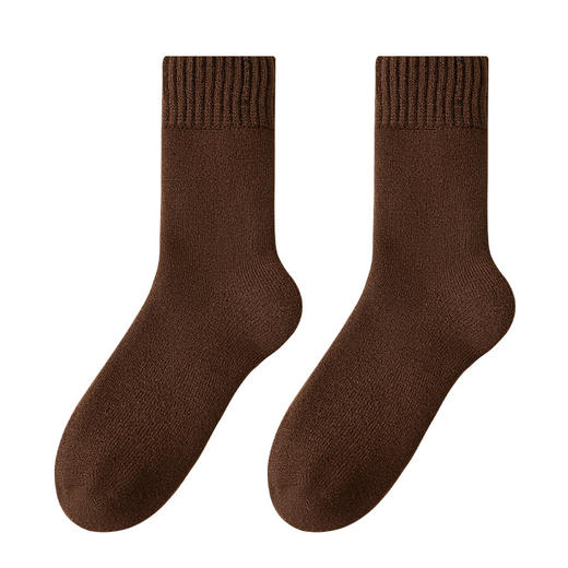 「5双装！加绒加厚」俞兆林5双装加绒加厚袜子男款秋冬季中筒袜蓄热保暖毛圈袜地板袜配饰 商品图4