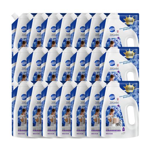 蔬果园洗衣液蓝风铃香水柔软洗衣液袋装补充装家用 超值囤货21斤（500g*21袋） 商品图0