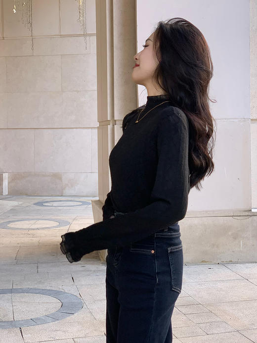 【百图lulu定制】【漫画腿直筒裤】法式风 大口袋 高腰 直筒加绒  九分牛仔裤 靴裤 商品图12