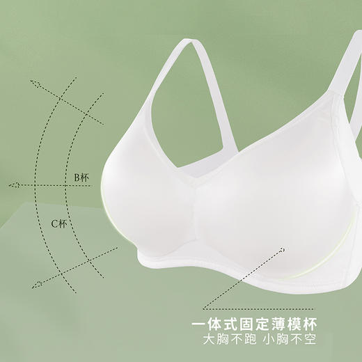 贝佳人 “美胸”全罩无钢圈无痕光面模杯内衣BW952507 商品图2