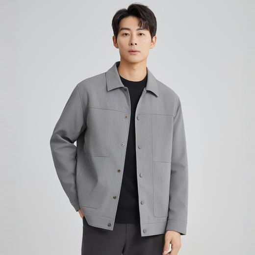 【90%鸭绒】圣得西轻薄羽绒服男冬季韩版翻领单排扣外套 商品图2
