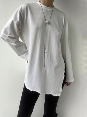 VC｜AW24111 Venus jersey top 针织上衣 [ 白 / 酒红 ]