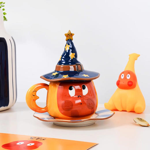 【啾啾妈专属】🎄【送礼首选】礼盒包装超萌原创插画星星人系列陶瓷马克杯550ml超大容量，15款大家族集齐了，原创设计正版授权❗可代写贺卡下单备注~ 附赠星星人插画贴纸，治愈可爱 商品图11