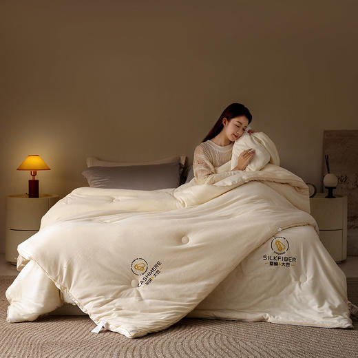 火山绒李官奇大豆冬被  绵软加厚保暖子母被 商品图2