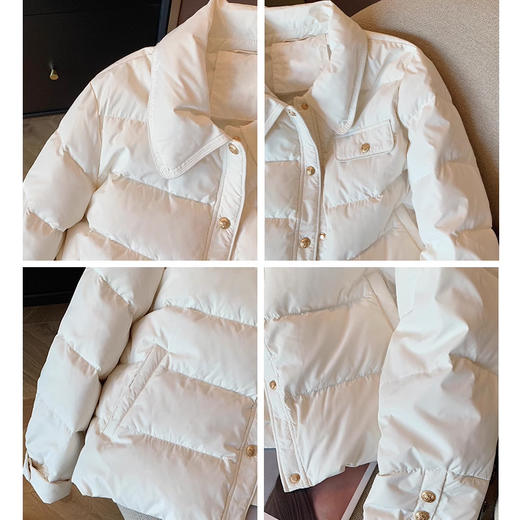 AHM mnfs9797小香风翻领棉服时尚气质保暖短外套 商品图3