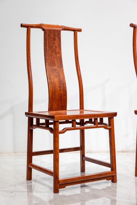 红桥红  家具严选  缅甸花梨(大果紫檀）  【178 雕花牙边六角底座 圆餐桌十三件套】 商品图5