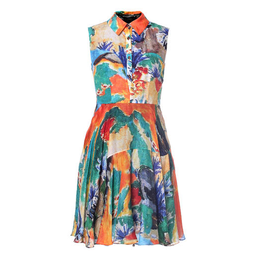 绿色100%桑蚕丝连衣裙161S323 商品图2