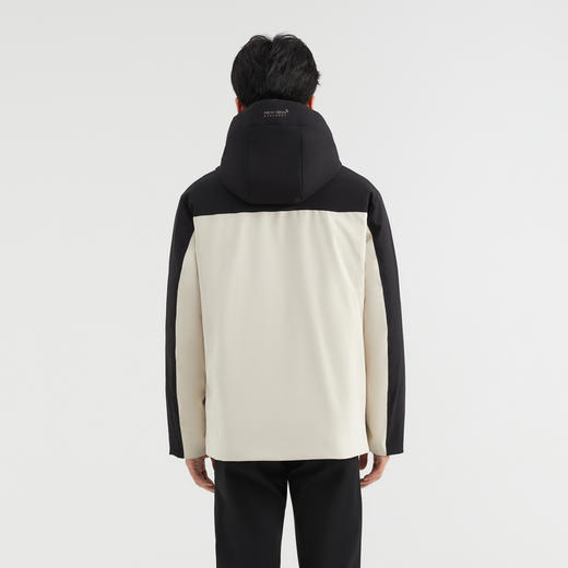 【90%鸭绒】圣得西加厚撞色拼接羽绒服男冬季新款休闲连帽外套2462942089 商品图4