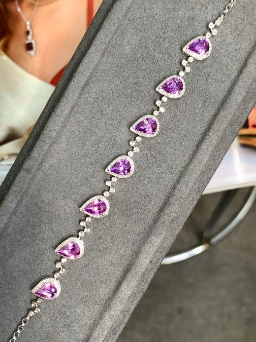 4.68ct刻面紫蓝宝手链 商品图3