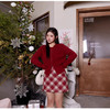 【怎么搭都好看❗️秋冬季针织毛衣】品质和气质一步到位，法式风廓型毛衣+半裙，经典宽松不挑人，妥妥显瘦小能手，格纹半身裙时髦新年战袍套装女L 商品缩略图3