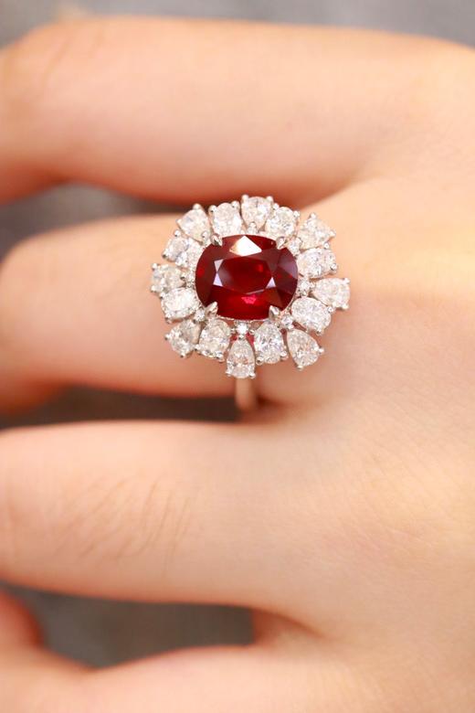 2.63ct刻面红宝石戒指吊坠 商品图3