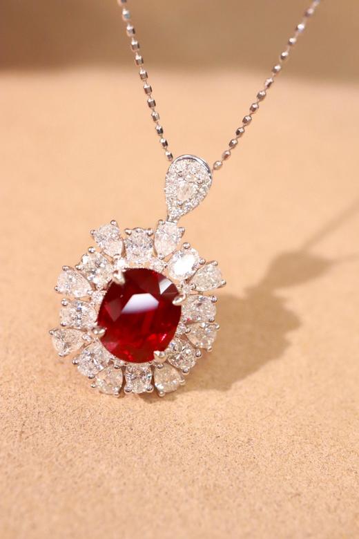 2.63ct刻面红宝石戒指吊坠 商品图1