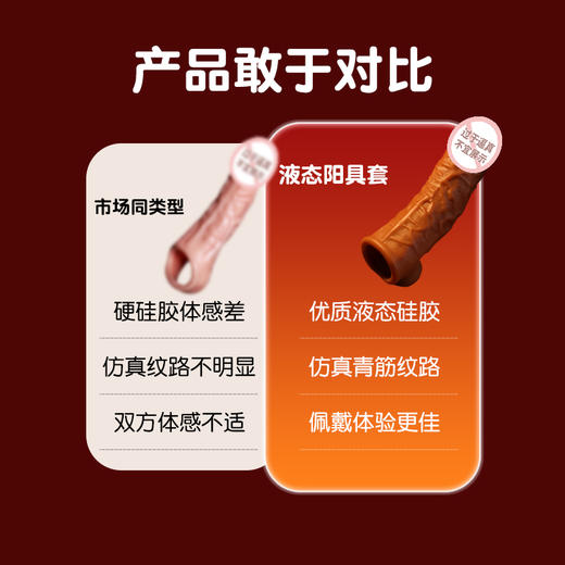 【谜姬】肉阳具套仿真物理延长套环 商品图5