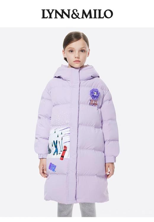 【春上新】【3.8折】8楼琳麦罗 LYNN&MILO 紫色连帽运动常规款羽绒服  吊牌价：2098元  活动价：797元 商品图0