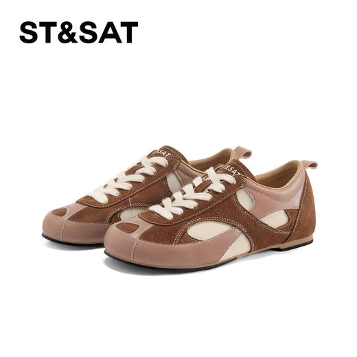 星期六时髦撞色平底舒适百搭轻便德训鞋SSC3112CEH 商品图3