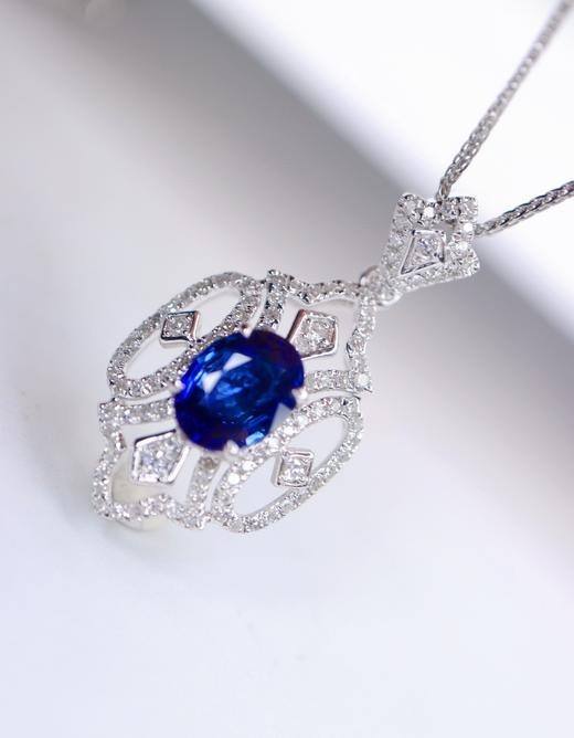 1.1ct刻面蓝宝石吊坠 商品图1