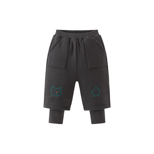 【蹦蹦裤】迷你巴拉男女童冬新品抑菌长裤假两件裤子 商品图4