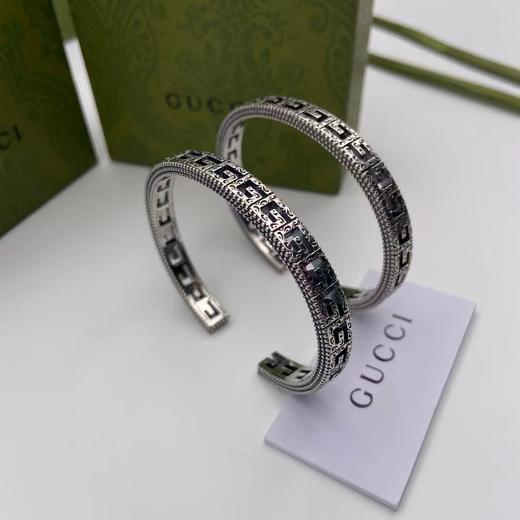 B120931情侣款925银方形logo标志开门窄版手镯 商品图5