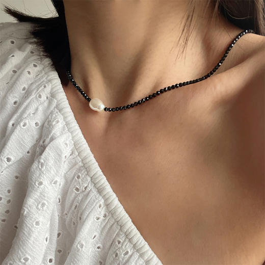 LHWINDSOR  原创设计黑钻巴洛克项链 商品图6