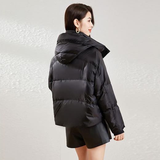 【高货kbnq】全新升级【铂金会员717/天猫969/差价252】(53853)洛诗琳2024冬季时尚连帽宽松洋气小个子短款保暖羽绒服 商品图4
