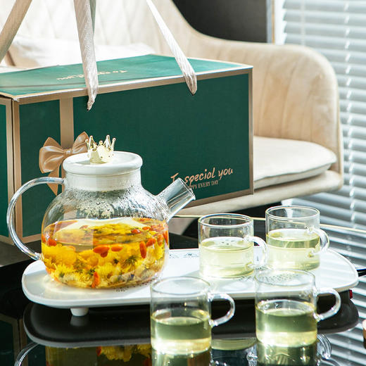 【智能恒温❗️养生壶礼盒套装】恒温垫超好用，陶瓷、玻璃、不锈钢、纸盒牛奶、婴儿奶瓶等均可直接使用！55度恒温壶家用玻璃茶具保温杯垫水壶伴手礼珠宝店商务礼品 商品图1