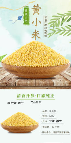 【静宁馆】占斌 黄谷米 500g*2袋