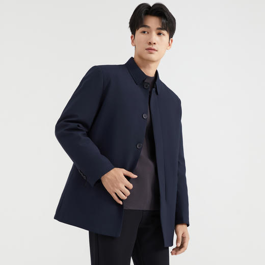 【90%鸭绒】圣得西商务休闲中长款羽绒服男冬季新款翻领外套2462941011 商品图2