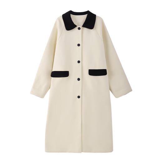 鹿向南「伯明翰往事」单面呢赫本风毛呢外套2025秋冬女外套大衣 商品图4