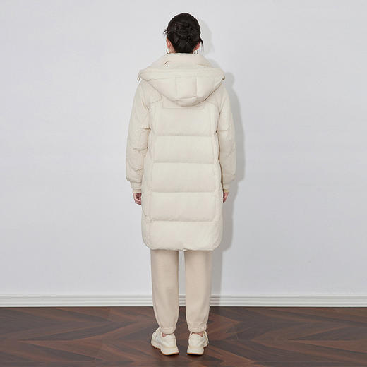 【高货wl】全新升级【铂金会员680/天猫929/差价249】(53027)洛诗琳冬季时尚洋气方块绗线立领连帽宽松显瘦鸭绒羽绒服 商品图4