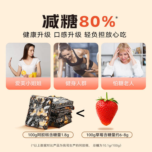 东阿镇阿胶糕 | 甄选正宗非遗好胶 添加量≥18%  色泽鲜亮嚼劲十足 胶香宜人 糕点 商品图1