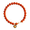 如意平安天然南红手串6mm  新中式赤玉手链带淡水珍珠如意锁带证书 商品缩略图4