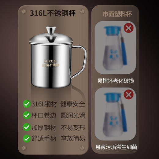 316不锈钢水杯幼儿园儿童喝水杯子家用带盖防摔口杯专用 商品图1