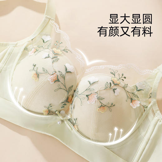 【商场同款】熳洁儿 小胸强聚拢调整型高级刺绣蕾丝格桑花系列24201301 商品图8