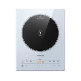 苏泊尔（SUPOR）2200W大功率 甄晶面板 双层线圈 22档调节 预约定时 触控电磁炉 配汤锅铁铸炒锅 C22-IA922