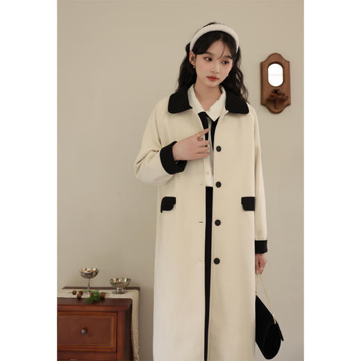 鹿向南「伯明翰往事」单面呢赫本风毛呢外套2025秋冬女外套大衣 商品图3