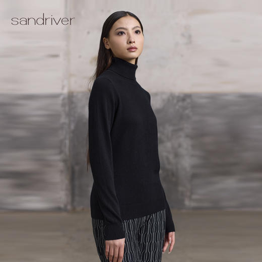 双翻领羊绒女套衫SJF93W419B 商品图3