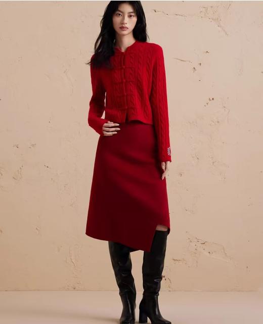 国风盘扣羊毛羊绒拧花毛衫开衫 商品图6