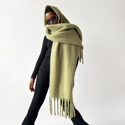 【时髦百搭，防风聚暖】【时尚穿搭小单品】秋冬新款23色大围巾女披巾海马毛大披肩氛围感韩系加厚围脖 商品图9