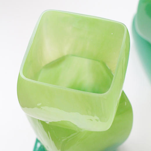 中古风渐变彩色几何方块花瓶餐桌软装酒店电视柜台面装饰玻璃摆件 商品图5