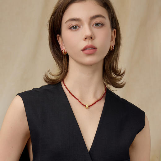 ARSIS｜蛇来运转系列 蛇纹鸿运双环项链 商品图1