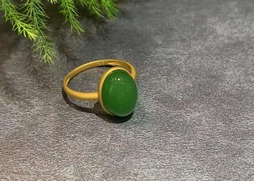 【御珠宫坊】金镶碧玉戒指 商品图7