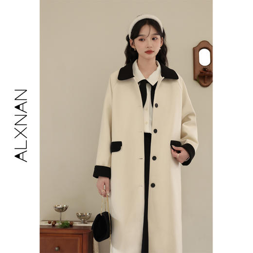 鹿向南「伯明翰往事」单面呢赫本风毛呢外套2025秋冬女外套大衣 商品图0