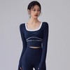 Gymicon能量符号 秋冬长袖撞色白边固定罩杯跑步运动瑜伽上衣YASY2428 商品缩略图0