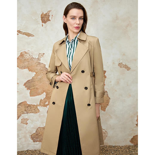 EITIE爱特爱利落帅气大气长款风衣外套2025春季新款8104802 商品图3